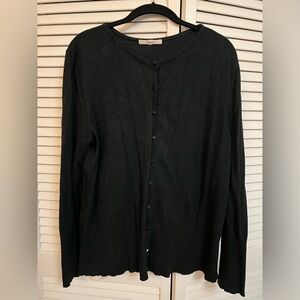 Black cardigan sweater